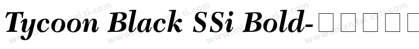 Tycoon Black SSi Bold字体转换